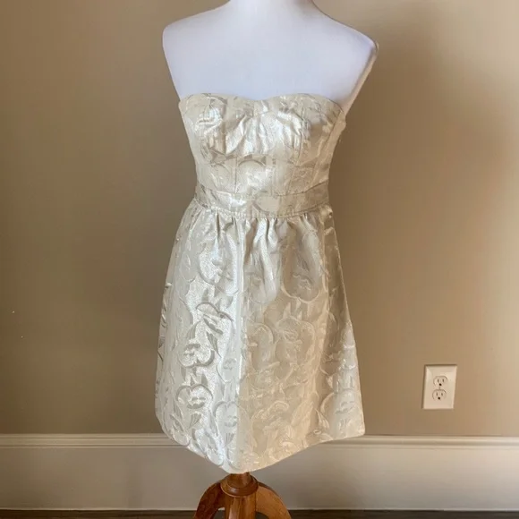 American Eagle Outfitters | Dresses | American Eagle Outfitters Silver And Beige Brocade Strapless Dress | Poshmark American Eagle Outfitters | Dresses | American Eagle Outfitters Silver And Beige Brocade Strapless Dress | Poshmark
